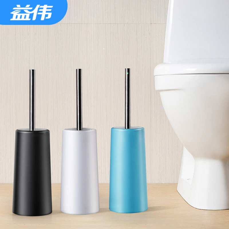 Bathroom Holder Set Stand Mounted Toilet Brush Set Stainless Steel Black White Toilet Brush