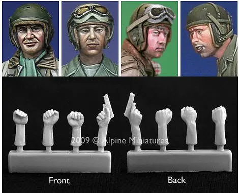 

AL H002 1/35 World War II American Head and Hands