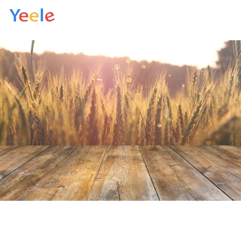 

Yeele Farm Wheat Wooden Board Baby Pets Portrait Photography Backgrounds Customized Photographic Backdrops For Photo Studio