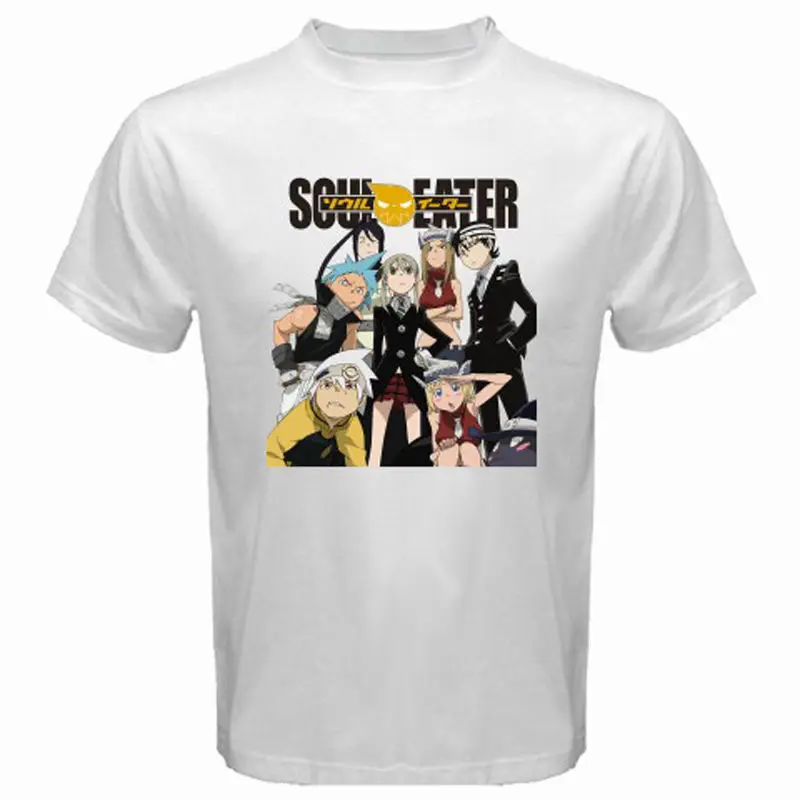 2017 Newest Men Fashion Soul Eater Anime Manga 3D Print Tee Shirt Men'S