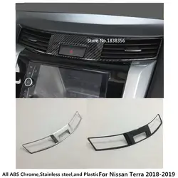 Для Nissan Terra 2018 2019 стайлинга автомобилей stick гарнир внутренняя отделка кондиционирования Средний Кондиционер Переключатель выход