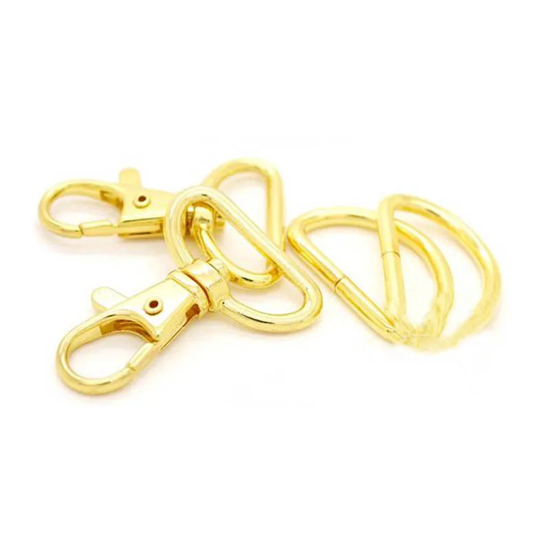 42mm x 25mm Gold Swivel Clip Hook Lobster Clasp Push Gate Snap Hooks