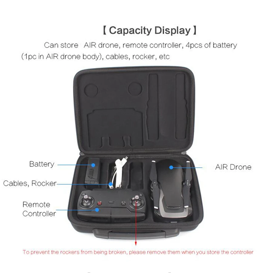 Сумка для хранения для DJI MAVIC Air Чехол Портативная сумка для переноски дрона коробка для Mavic Air удаленные батареи