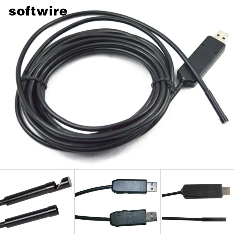 Antscope Wifi Endoscope 8mm 2/5/7/10M Hardwire Endoscopio Android 720P iOS Iphone 7mm Softwire Endoscope Camera USB Endoskop 30