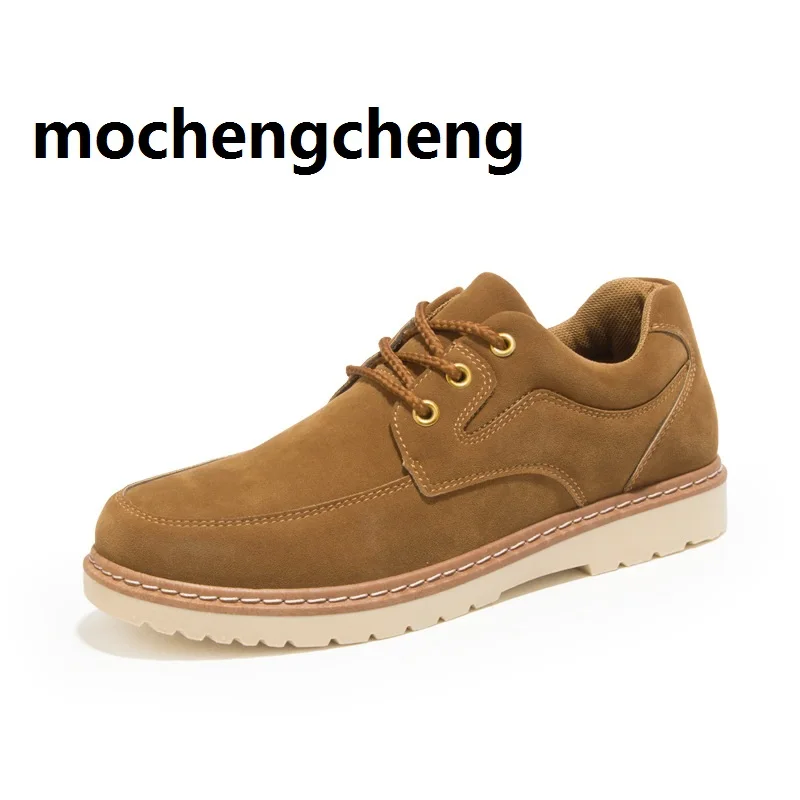 New Spring Autumn Man Walking Shoes leather Breathable balance Korean Wear-resistant warm non-slip Pure color walking men | Обувь