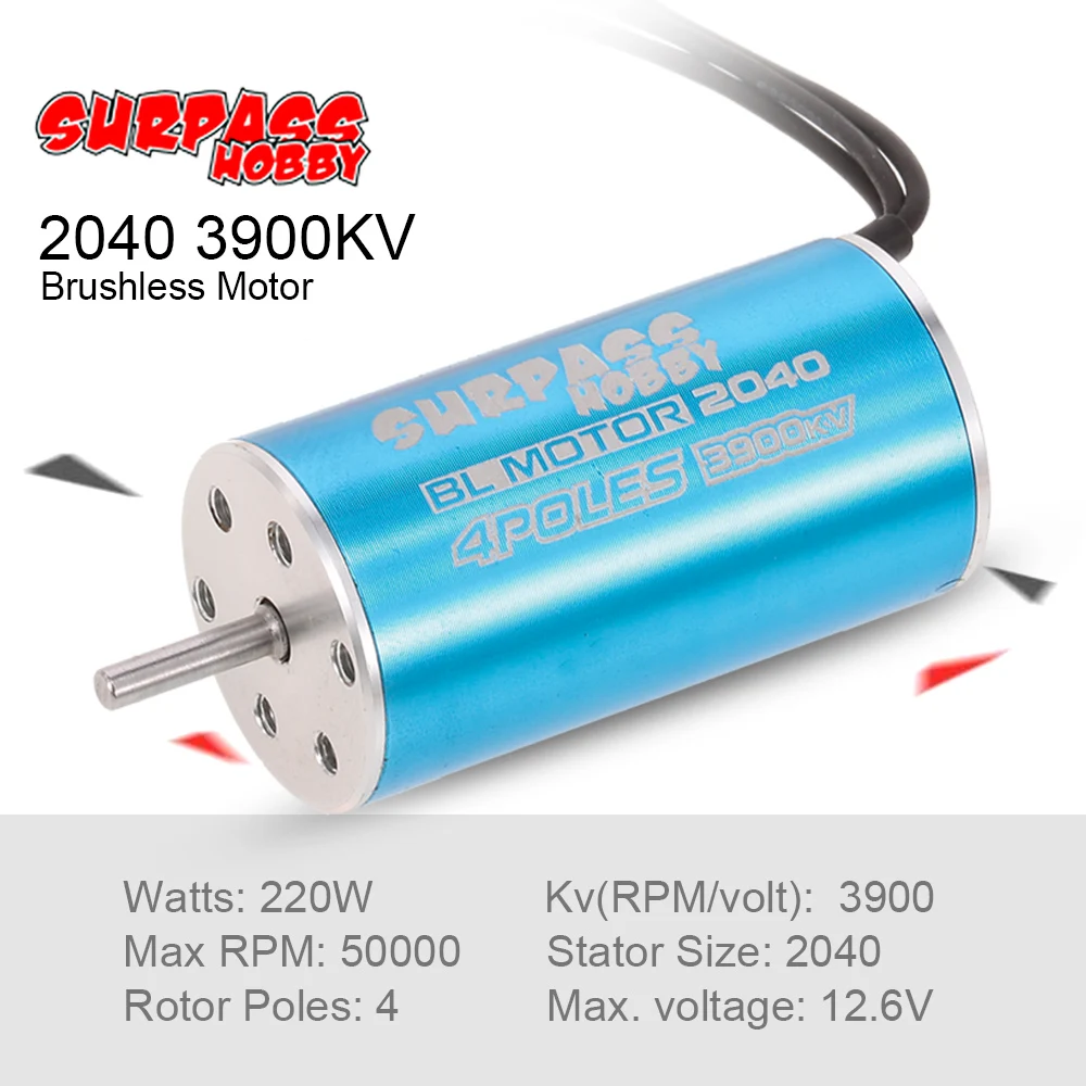 RC Car Parts SURPASS HOBBY 2040 3900KV Brushless Motor for 1:20 1:18 1:16 Electric RC Racing Car RC Car Parts SURPASS HOBBY 2040 3900KV Brushless Motor for 1:20 1:18 1:16 Electric RC Racing Car