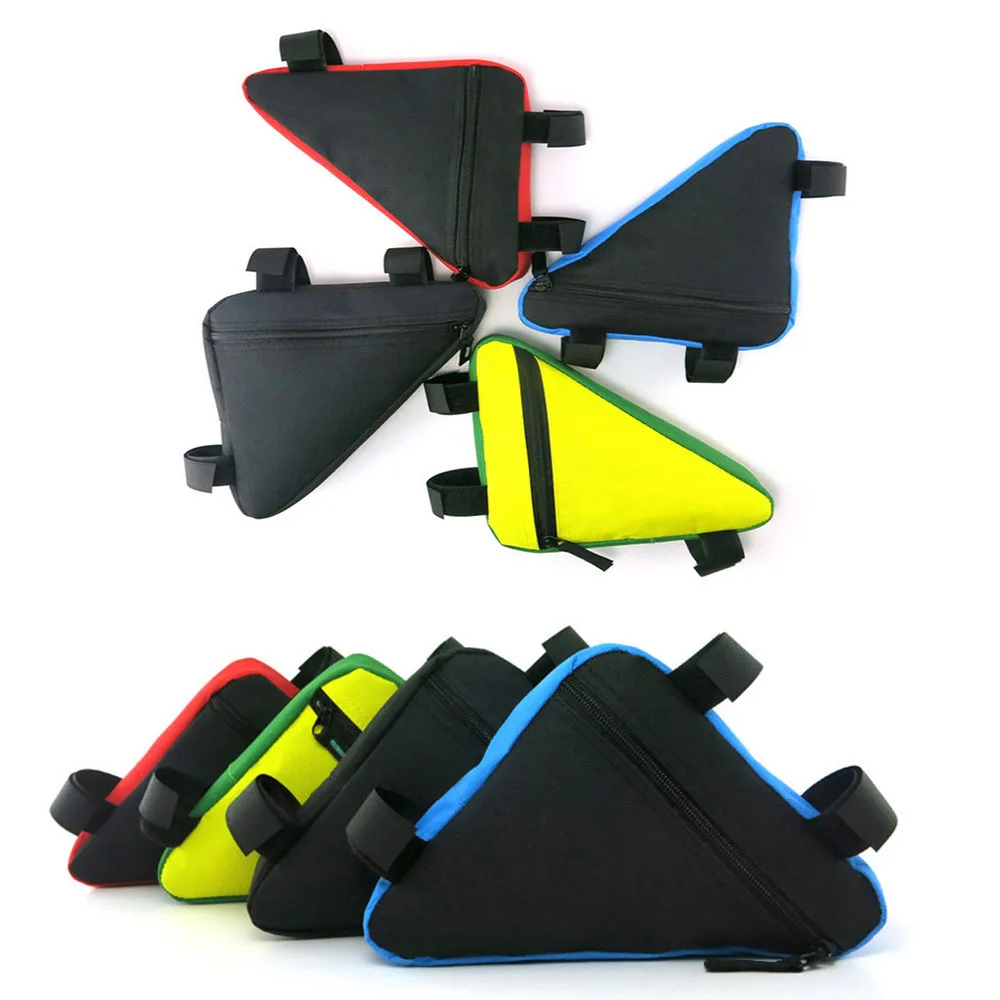 Discount Bicycle Front Frame Triangle Bag Red black Blue  20X18.5X4cm Waterproof Cycling Bike Tube Pouch Holder Saddle Panniers bag 8