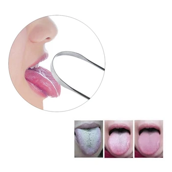

1PCS Tongue Cleaner Stainless Steel Silica Handle Tongue Scraper Oral Hygiene Dental Tongue Cleaning Brush Oral Care 2019