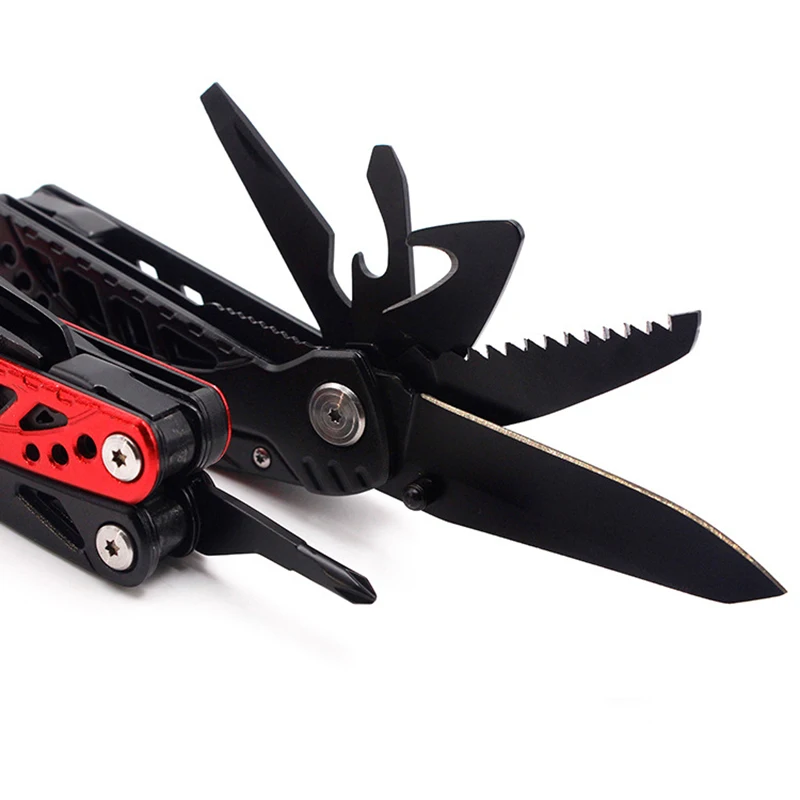 

Outdoor Foldable Multitool Pliers Main Knife/Serrated Knife/Screwdriver/Bottle Opener/Steel File/Rotary Cutter For Camping&Home