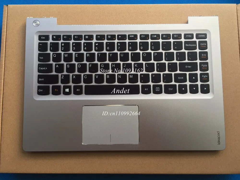 

New Original Lenovo Ideapad U330 U330P US English Keyboard W/ Bezel Palmrest Top Upper Case Cover Silver