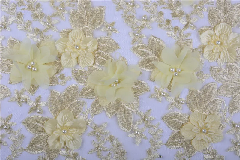 Африканский лук 3d Цветы кружевная ткань для шитья французский тюль кружева ткани прекрасный дизайн для африканского нигерийского свадебного платья