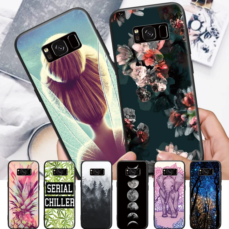 Vogue Cat Звездная луна ночь девушка шаблон для Samsung Galaxy A3 A5 A8 J3 J5 J7 2015 2016 2017 2018 жесткий