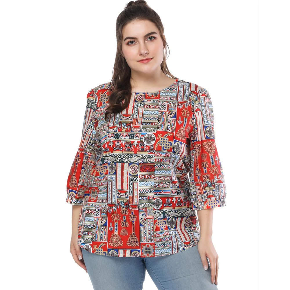 Young17 Fashion Women Vintage Indie Folk Shirts Blouses Summer Three