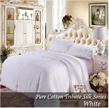 220*240cm White Comforter Silk Blanket Handmade Winter Silk Quilts Yellow colcha Pink edredon Silk Quilted Bedspread silk duvet bedspread ethel silk mediterranean style size 180 220 cm faux silk 100% n a