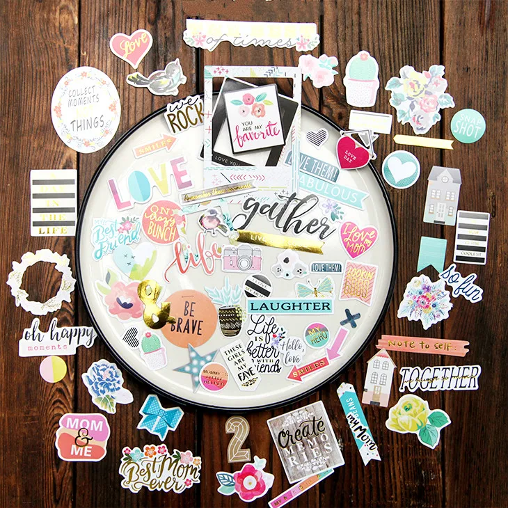 

YPP CRAFT Be Brave Cardstock Die Cuts for Scrapbooking Happy Planner/Card Making/Journaling Project 60pc