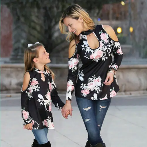 

Pudcoco 2019 Mother and Daughter T-Shirt Blouse Tops Women Girl Matching Clothes Fashion Hot SS