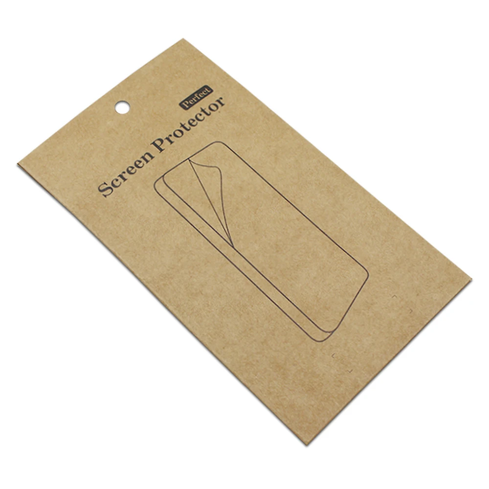 

50Pcs/Lot 9x16.5cm Kraft Paper Mobile Films Paper Packaging Box for Electronic Accessories Grocery Store