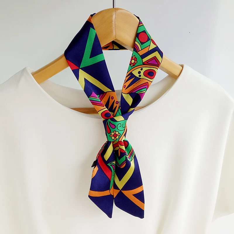 Spring Summer Square Twill Silk Scarves Women Small Silk Scarf Ladies