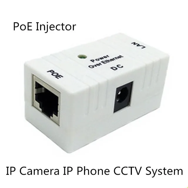 White 2PCS/LOT RJ45 Connector POE Injector Power over Ethernet Adapter switch For IP  Camera,IP Phone adapter Free Shipping