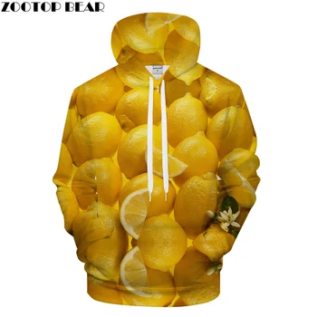 

Lemon Print Hoodies 3D hoodie Men Hoody Streatwear Sweatshirt Harajuku Tracksuit Pullover Coat Casual Unisex Dropship ZOOTOPBEAR