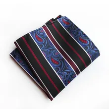 

2018 New 25*25 cm Men Paisley Hanky Floral Silk Pocket Square Jacquard Woven Square Handkerchief Wedding Party Handkerchief