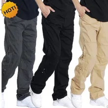 Высокое качество на открытом воздухе комбинезоны хлопок камуфляж с множеством карманов свободные джунгли пустынь плавки прямые брюки для девочек