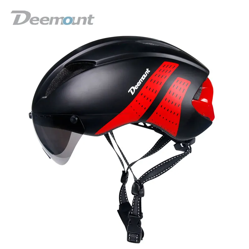 

Deemount Evade Aero Cycling Helmet Bicycle MTB Mountain Road Biking Safety Cap W/ Goggle Lens In-mold 11 cavities PC EPS foam