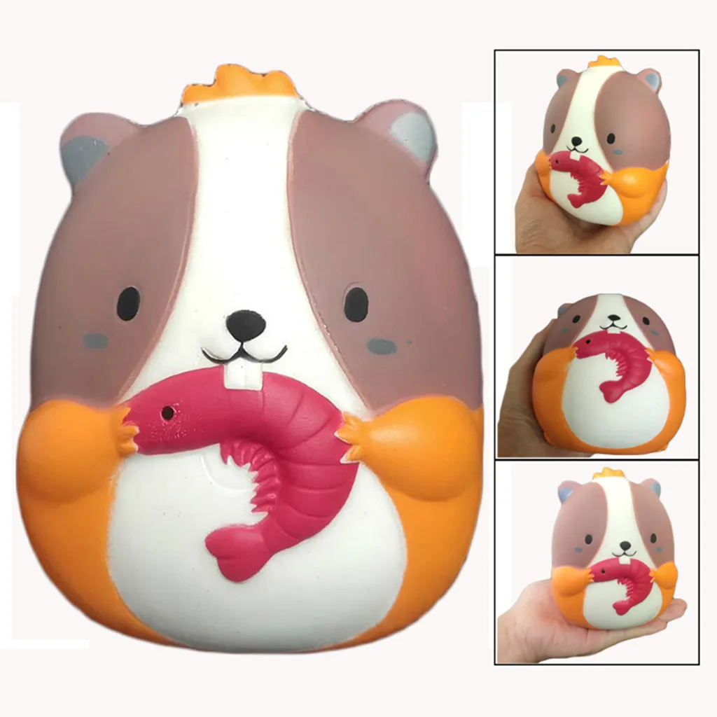 Мягкие игрушки есть креветки хомяк Squishies мягкие замедлить рост Smooshy Mushy снять стресс игрушка выпрямитель пальца обучение игрушечные лошадки