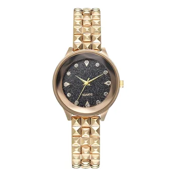 

Diamond Female Quartz Watch Three-eye Diamond Female Quartz Watch Point Ladies Watch Point Diamond Couple Steel Belt Watch