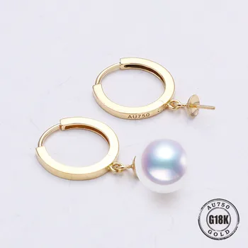 

New Design Circle Earrings 18K Solid Gold Accessorie Earings Women Girls Romantic Jewelry Making Wedding Fine Gift