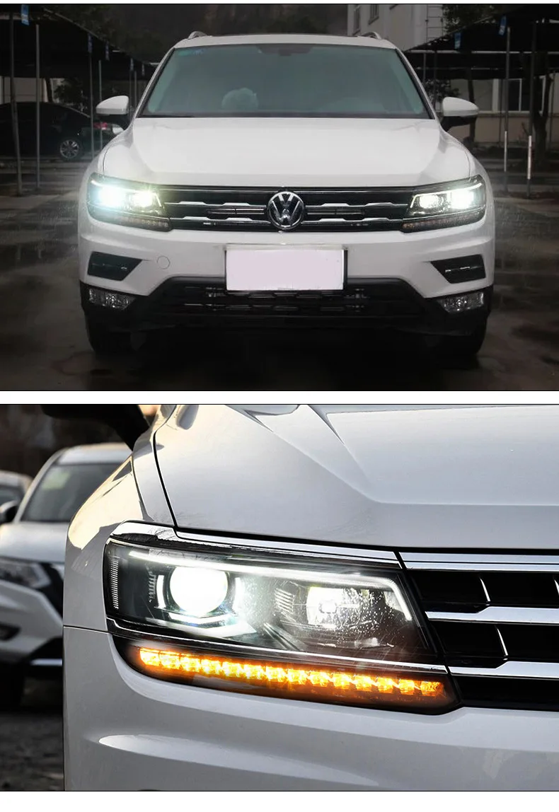 АКД Автомобиль Стайлинг фар в сборе для VW Tiguan фары Новинка Tiguan Биксеноновая фара светодиодный DRL HID передняя лампа аксессуары