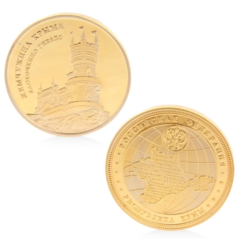 

Castle Tale Commemorative Coin Copper Collection Gifts Souvenior With Zinc Alloy