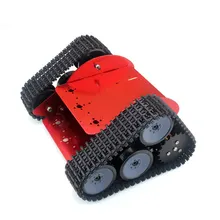 DIY wifi intelligent vehicle robot red Aluminum Tracked robot chassis RC Model tank nylon crawler chassis unassembled
