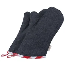 Neoviva джинсовые стеганые термостойкие для плиты рукавицы для девочек Тиффани клетчатые красные микроволновые перчатки для кухонные варежки Cozinha