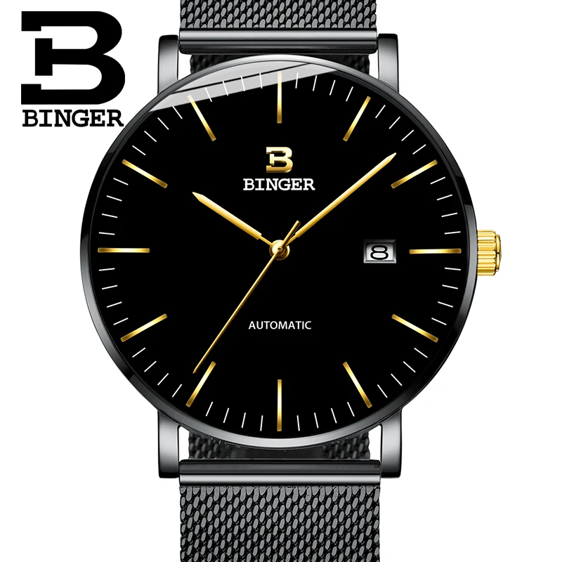 2019 Genuine Luxury BINGER Brand Men full steel automatic mechanical male self-wind calendar simple waterproof ultrathin watch
2019 Genuine Luxury BINGER Brand Men full steel automatic mechanical male self-wind calendar simple waterproof ultrathin watch