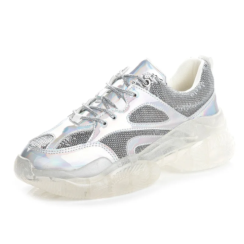 silver sequin sneakers