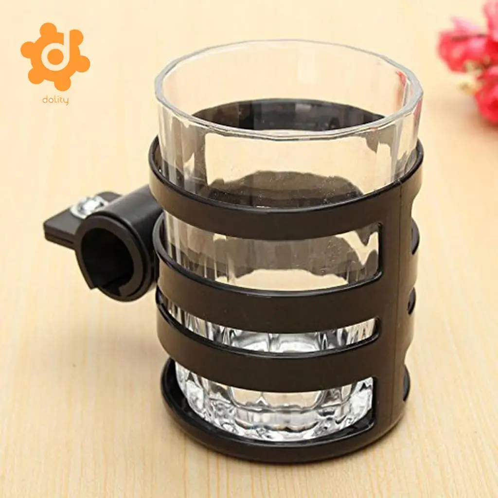 2pcs 360 Degree Rotatable Water Bottle Cage Cup Holder Drink Rack Bracket for Strollers Wheelchair Kids Adult Bikes Black