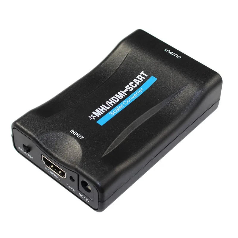  HDMI a Scart all'adattatore del convertitore di HDMI In Scart Out Video Audio scale Converter AV Ad