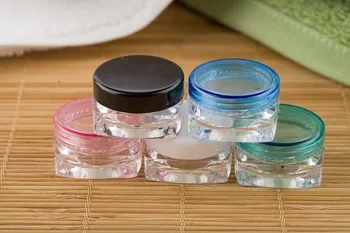 

55Pcs/ Lot Square Eyeshadow Cosmetic Face Emulsion Eye Cream Container Portable Makeup Empty Small Package Jar Storage Bottle 5g