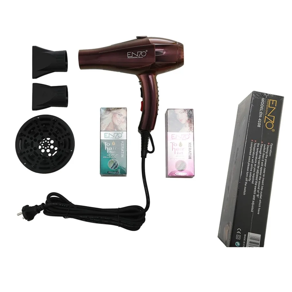 

Professional Electric Hair Dryer Hair Blower Far Infrared Low Noise Hair Salon Styling Tools Blower Travel Home Use Eu plug