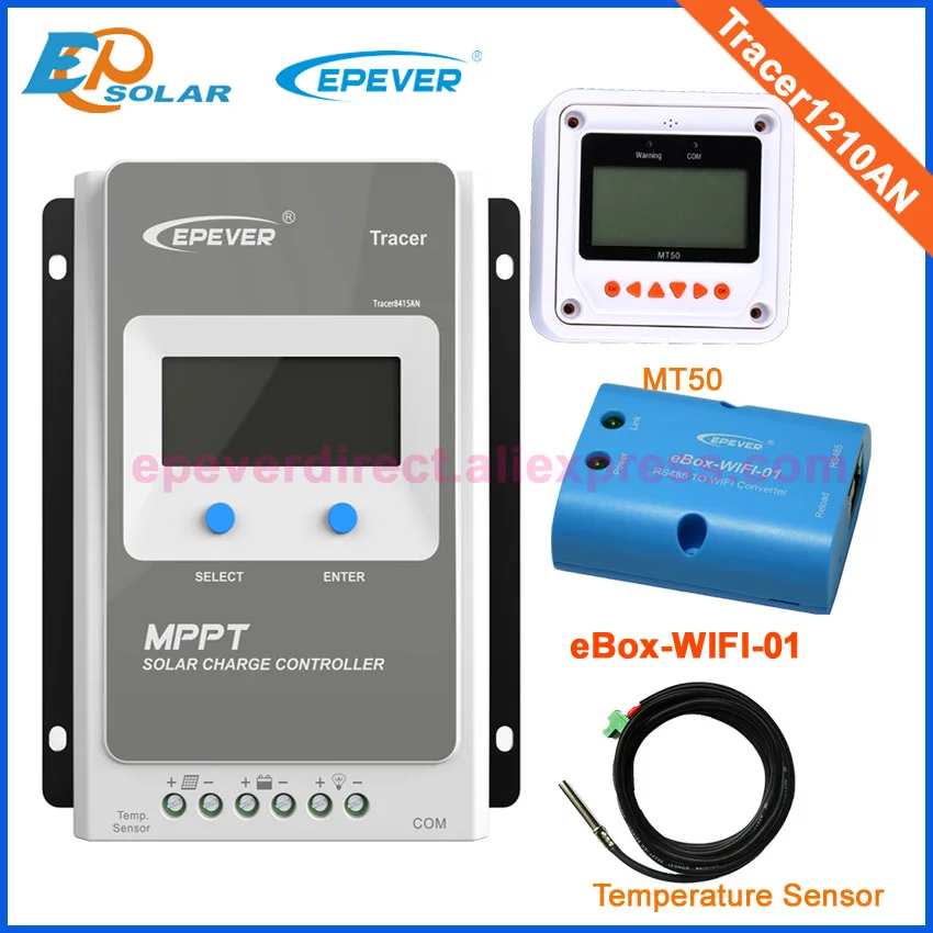 

TracerA series Tracer1210AN solar controller with MT50 remote meter wifi function and temperature sensor 10A 10amp