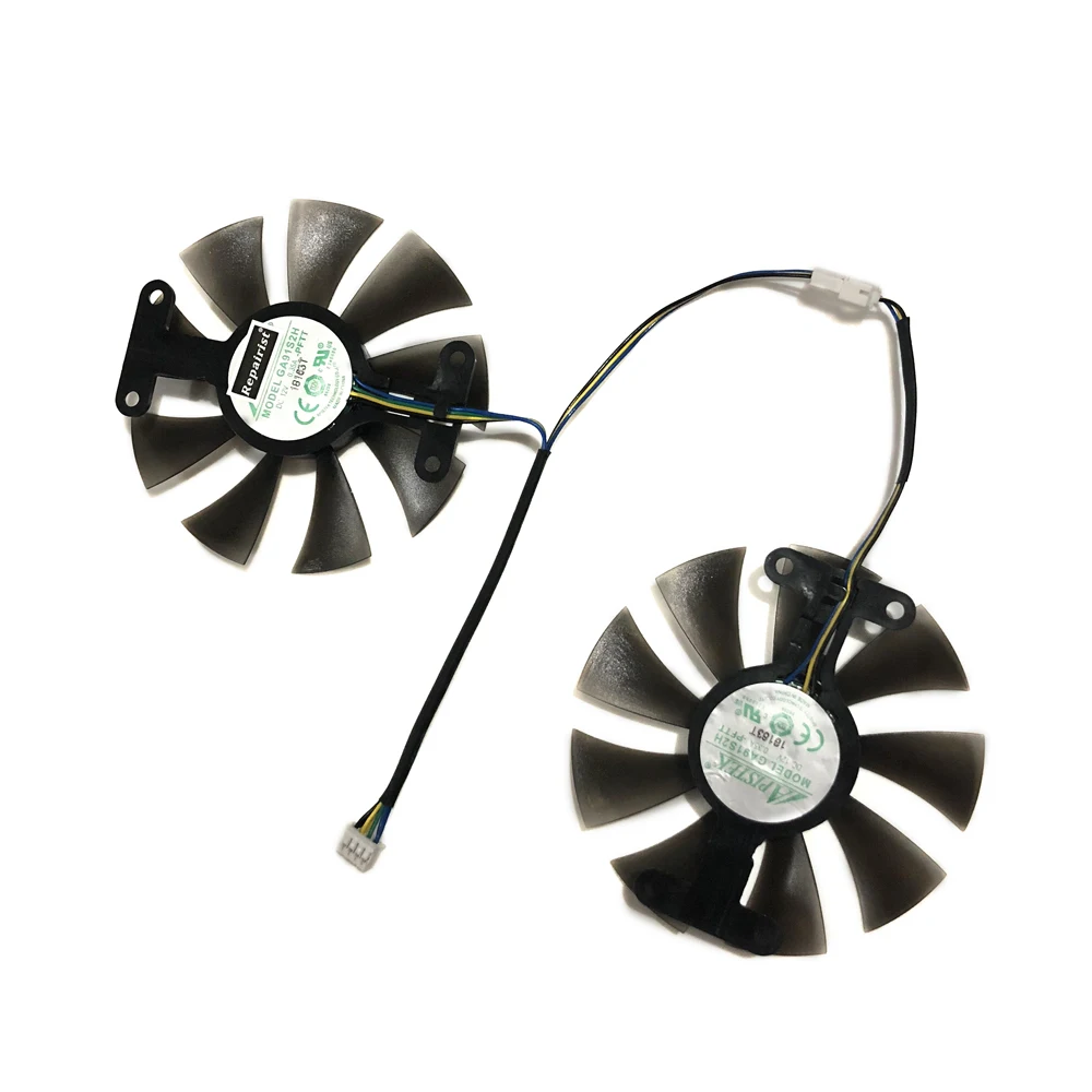 Охлаждение VGA карт 2 шт./компл. GA91S2H GeForce GTX 950 960 1050 охлаждающий вентилятор GPU для ZOTAC