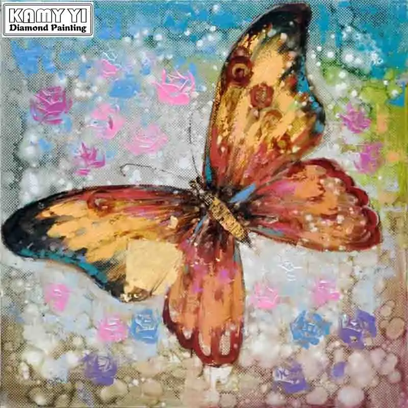 

5D DIY Diamond Painting Butterfly fly Square Diamond drill Embroidery Cross Stitch Rhinestone Mosaic Painting Home Decor Gift