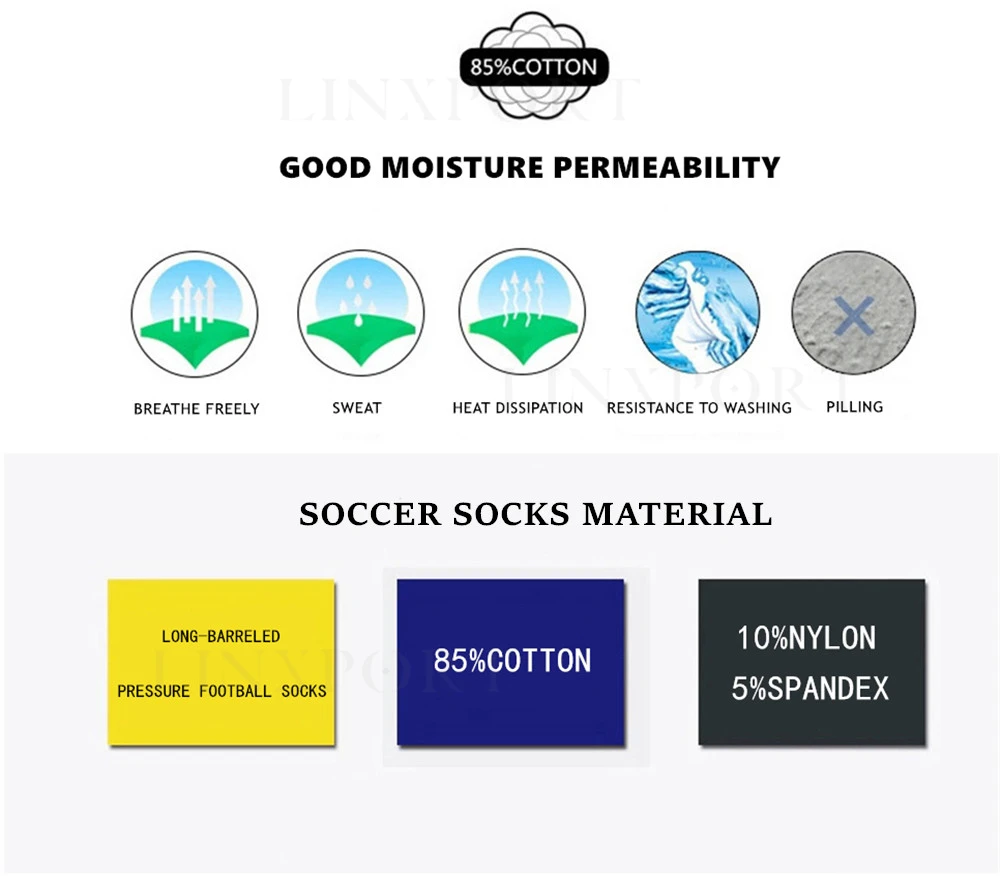 1 пара, хлопковые мужские спортивные прочные длинные футбольные носки для мальчиков футбольные дышащие нескользящие носки для От 8 до 12 лет, детей