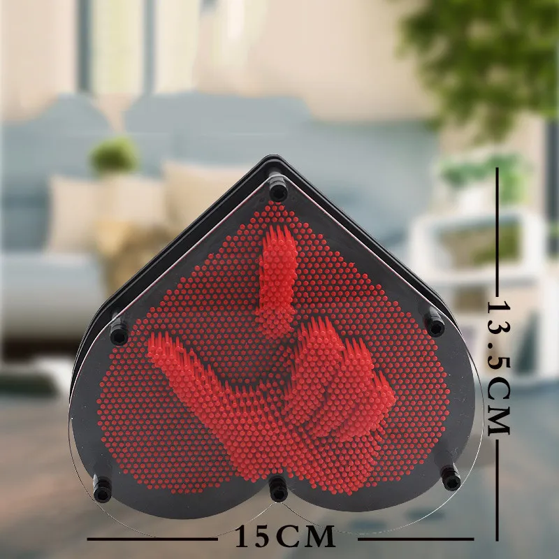 

3D Clone Handprint Heart-shaped Magic Needle Painted Hand Model Decoration -17 AN88