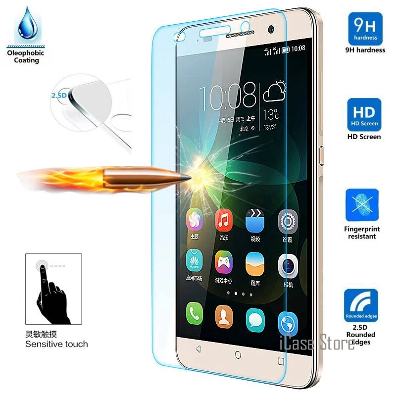 Защитная пленка из закаленного стекла 9H для huawei Honor 6 7 8 9 4X 4C P8 P9 P10 P8lite P9lite