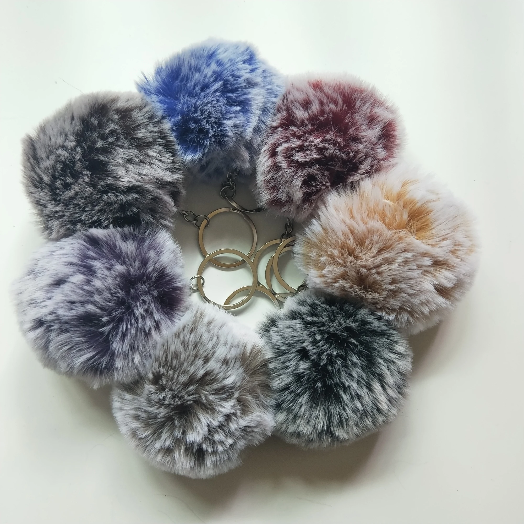 

17 Colors Keychain 8cm Fake Fur Ball Keychain Fur Key Chain Keyrings Fur Pom Pom Keychain Fur Pompom Key Chains Jewelry Gift