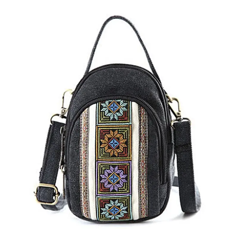 

Fashion Embroidery Crossbody Mobile Phone Shoulder Bag Pouch Case Belt Handbag Purse Wallet
