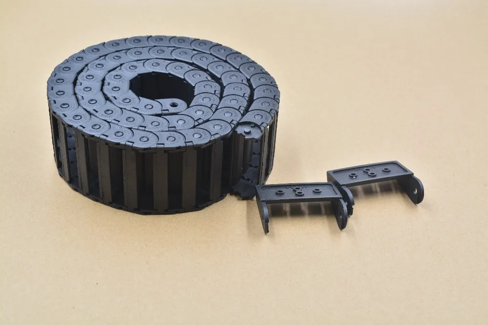 

1pc bridge type can open plastic 15mmx50mm drag chain with end connectors length 1000mm engraving machine cable for CNC router