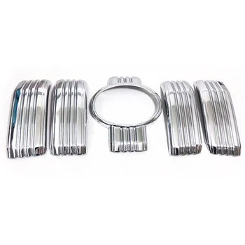 

For Toyota Land Cruiser Prado FJ150 2018Outer Accessories Front Middle Grille Grill Insert Cover Trim Stickers 5pcs car styling